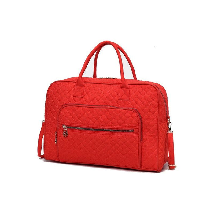 MKF Collection Jayla Solid Quilted Duffle Bag