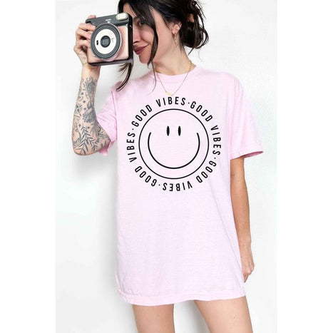 Good Vibes Happy Smiles Graphic Tee