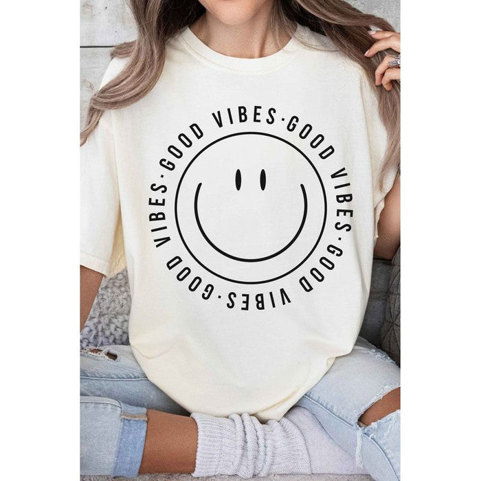 Good Vibes Happy Smiles Graphic Tee