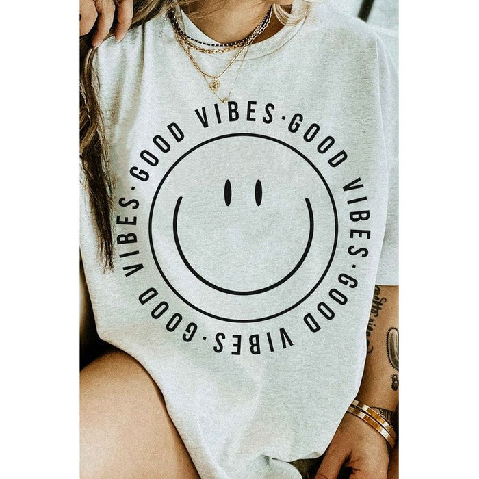 Good Vibes Happy Smiles Graphic Tee