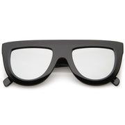 zeroUV Oversize Retro Modern Flat Top Mirrored Lens Sunglasses C275 Sunglasses