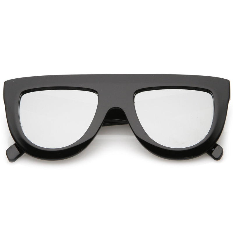 zeroUV Oversize Retro Modern Flat Top Mirrored Lens Sunglasses C275 Sunglasses