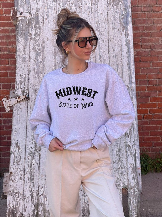 Midwest State of Mind Graphic Crew Sweatshirt