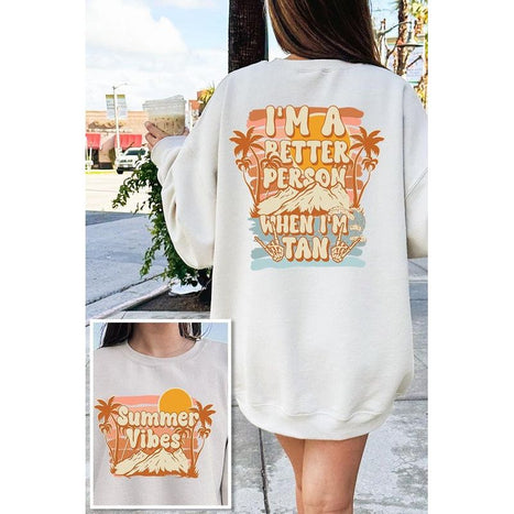 Summer Vibes Graphic Fleece Sweatshirts