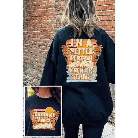 Summer Vibes Graphic Fleece Sweatshirts