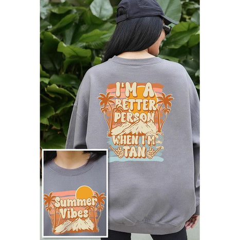 Summer Vibes Graphic Fleece Sweatshirts