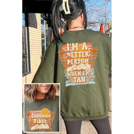 Summer Vibes Graphic Fleece Sweatshirts