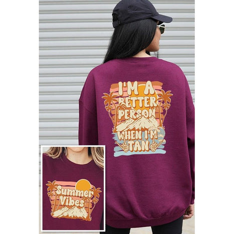 Summer Vibes Graphic Fleece Sweatshirts