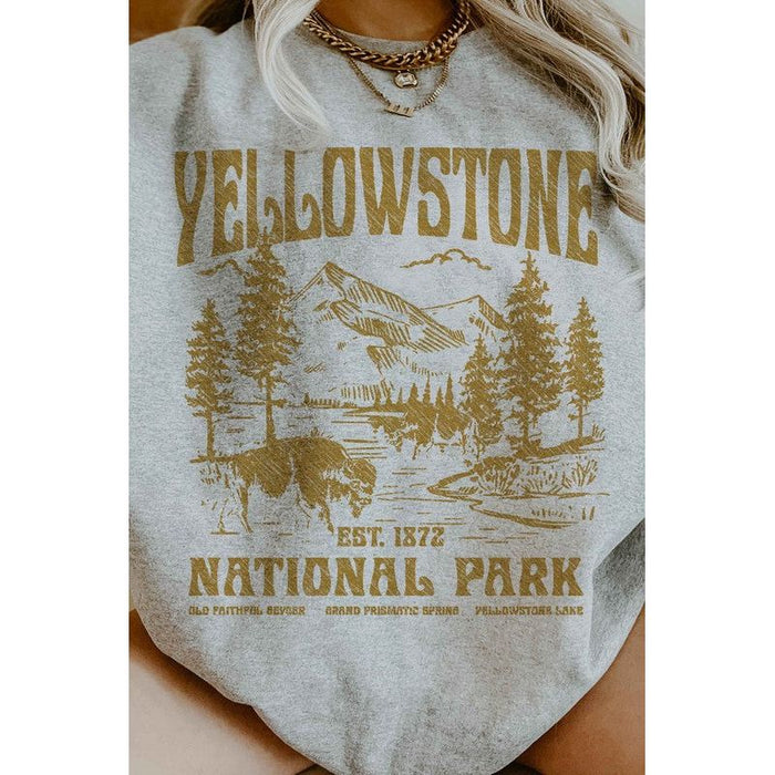 YELLOWSTONE NATIONAL PARK GRAPHIC SWEATSHIRT