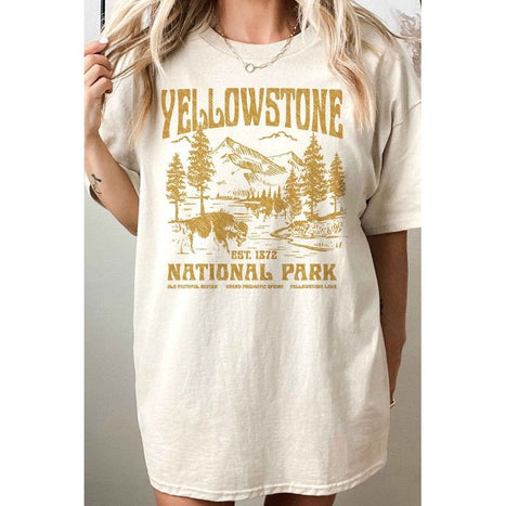 YELLOWSTONE NATIONAL PARK OVERSIZED GRAPHIC TEE