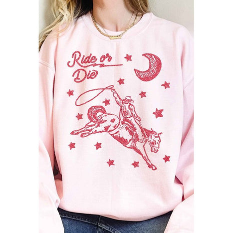 RIDE OR DIE WESTERN COWBOY OVERSIZED SWEATSHIRT