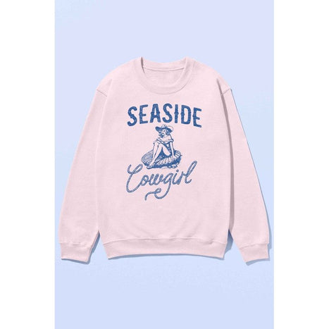 SEASIDE COWGIRL WESTERN OVERSIZED SWEATSHIRT