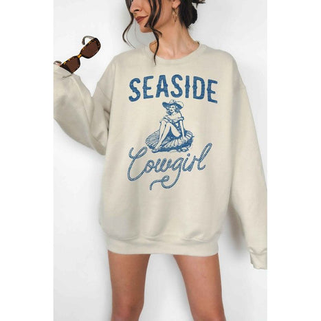 SEASIDE COWGIRL WESTERN OVERSIZED SWEATSHIRT