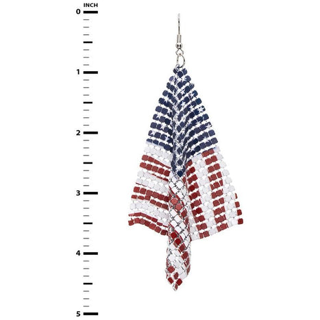 USA Flag Chainmail Iconic Earrings