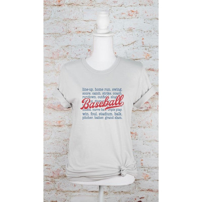 Baseball Words Graphic Tee