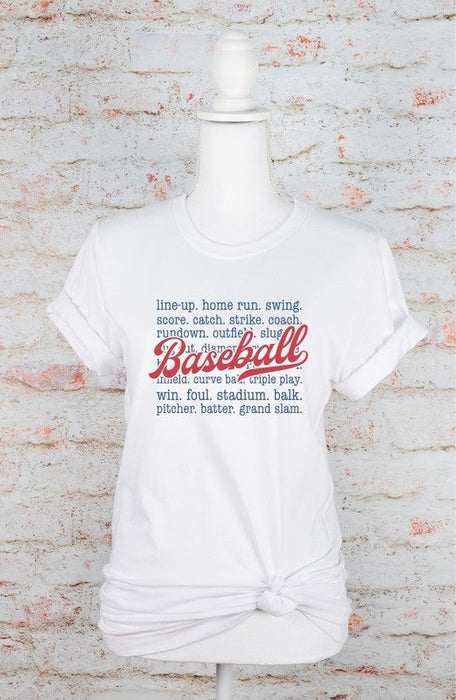 Baseball Words Graphic Tee