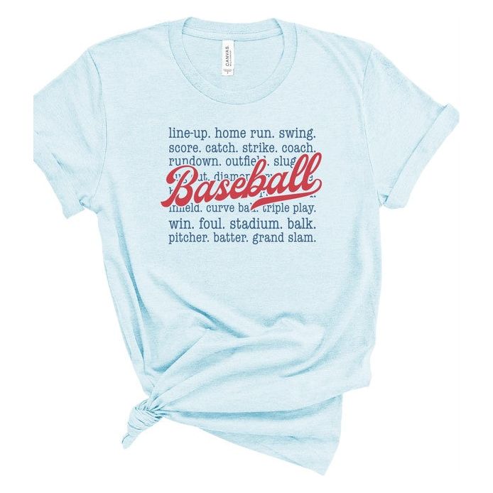 Baseball Words Graphic Tee