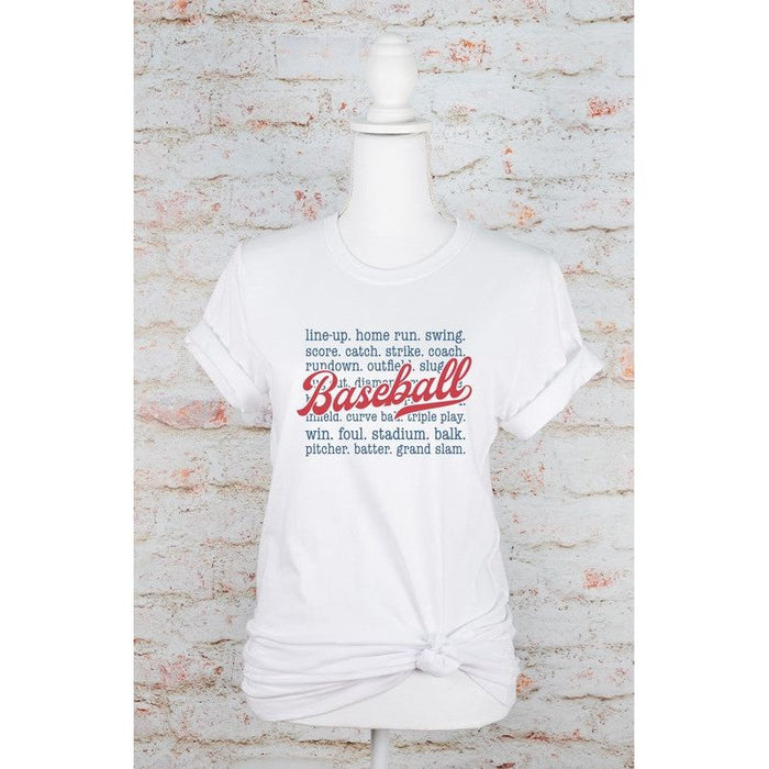 Baseball Words Graphic Tee