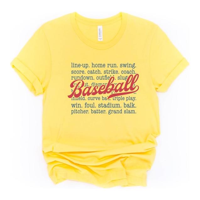 Baseball Words Graphic Tee