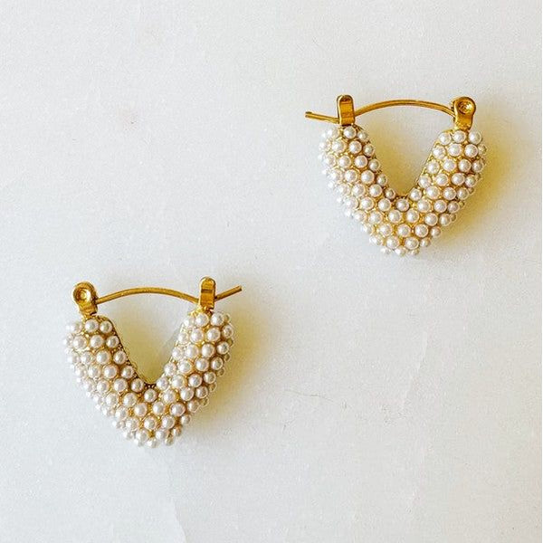 V Shape Classy Hoop Earrings