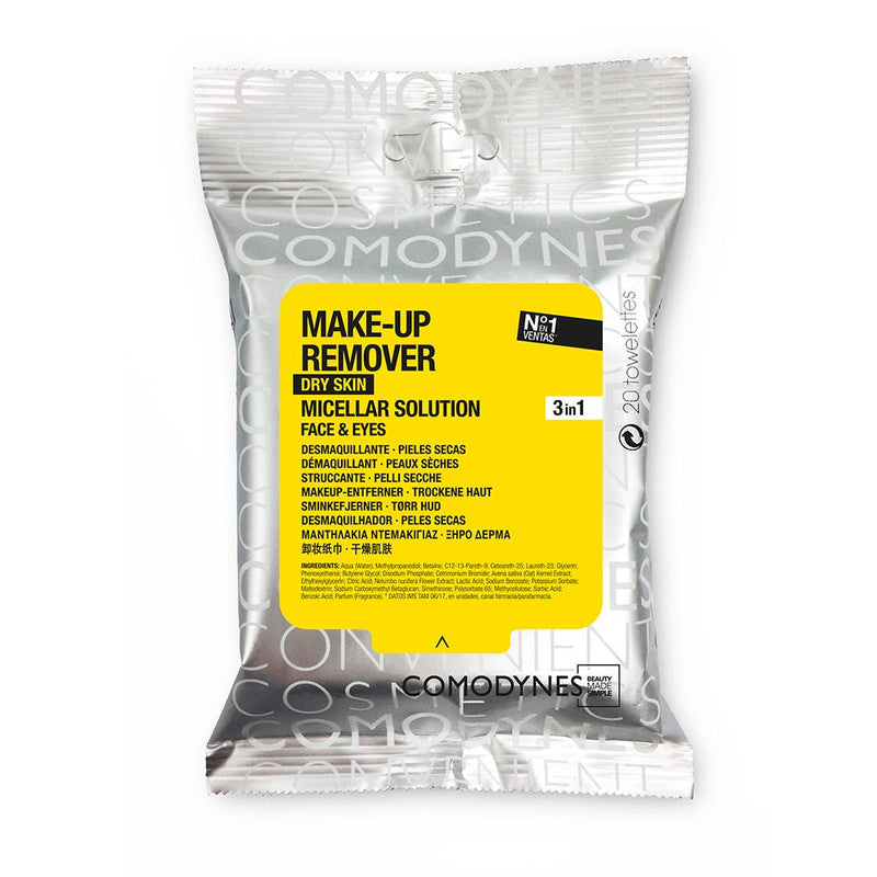 Comodynes Comodynes Make-up Remover Wipes Micellar Solution For Dry And Sensitive Skin Makeup Removers
