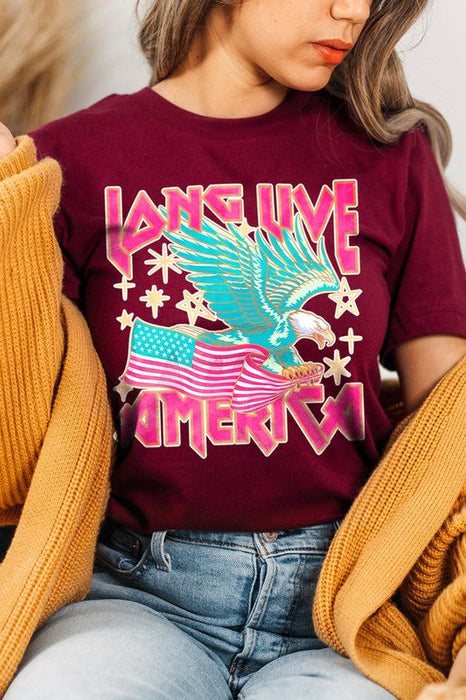 Long Live America Eagle Graphic T Shirts