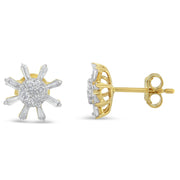 Bids.com 10k Yellow Gold Round and Baguette Diamond Stud Earring (0.50 cttw, H-I Color, I2-I3 Clarity) Earrings