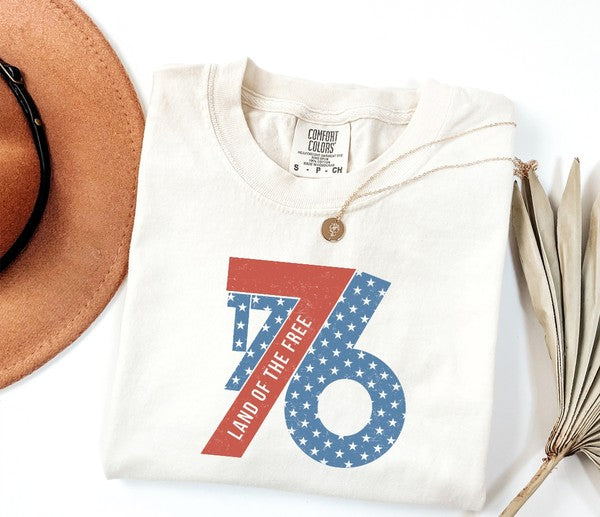 1776 Land of The Free Comfort Color Tee