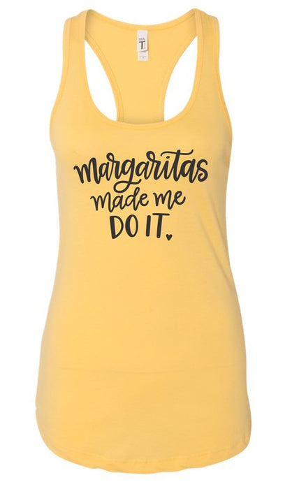 Margaritas Made Me Do It Summer Graphic Tank