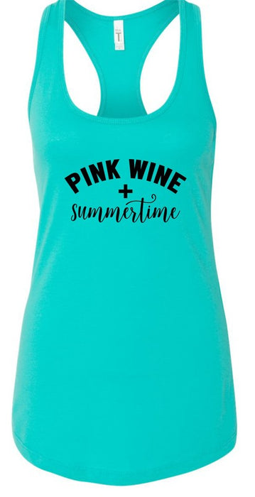 Pink Wine and Summertime Graphic Tank