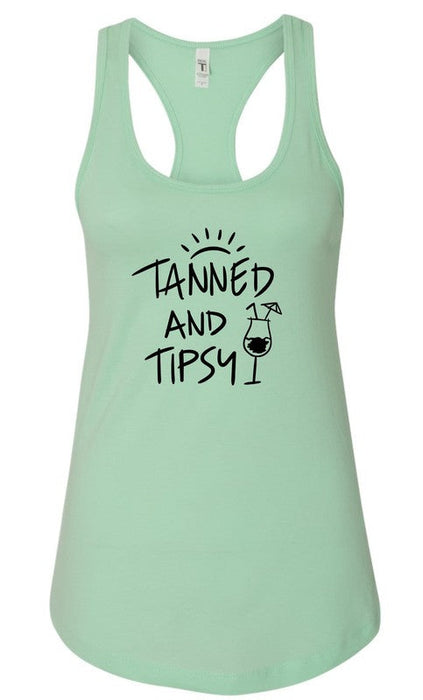 Tanned and Tipsy Summer Graphic Tank