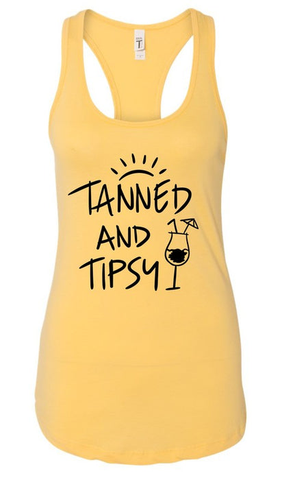 Tanned and Tipsy Summer Graphic Tank