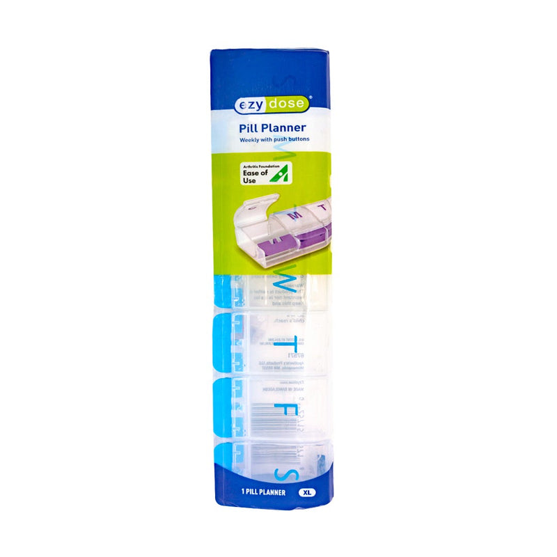 Ezy Dose Ezy Dose Weekly Push Button Pill Planner XL 67571 Pillbox