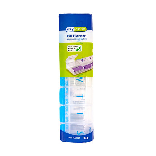 Ezy Dose Ezy Dose Weekly Push Button Pill Planner XL 67571 Pillbox