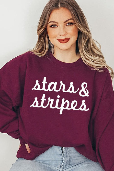 Stars & Stripes Graphic Fleece Sweatshirts