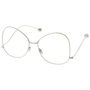 zeroUV Women's Vintage Oversize Butterfly Clear Lens Glasses C418 Glasses