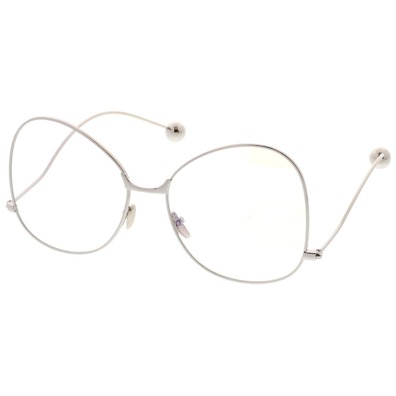 zeroUV Women's Vintage Oversize Butterfly Clear Lens Glasses C418 Glasses