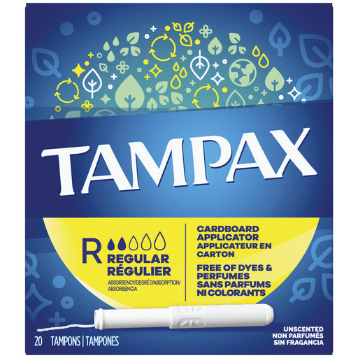 Tampax Tampax Cardboard Applicator Regular Absorbency Tampons Tampons