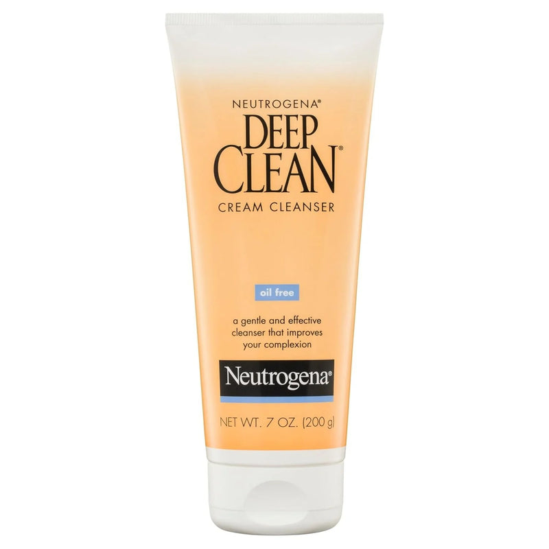 Neutrogena Neutrogena Deep Clean Daily Facial Cream Cleanser With Beta Hydroxy Acid To Remove Dirt, Oil & Makeup, Alcohol-Free, Oil-Free & Non-Comedogenic, 7 Fl. Oz Skin Care
