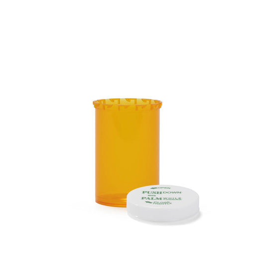 Vials Berry Global Amber Plastic Vials – 40 Dram with CR Safety Caps (100 ct) Plastic Wrap