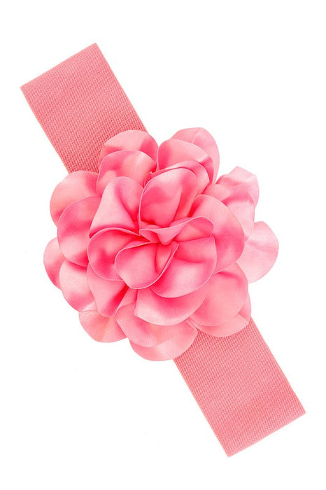 Chiffon Flower Charm Elastic Belt