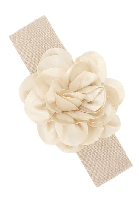 Chiffon Flower Charm Elastic Belt