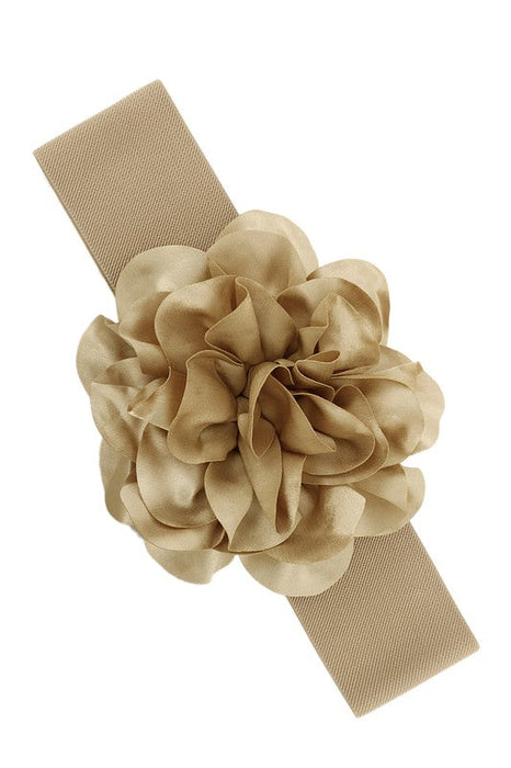 Chiffon Flower Charm Elastic Belt