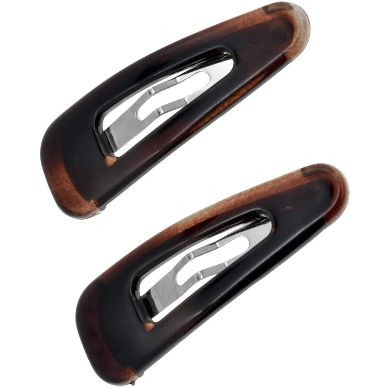 Camila Camila Paris AD86/2 French Hair Barrette Clips, Snap Hair Slides Clic Clac For Women, Styling Girls Side Slide-in Metal Snap Pin Hair Accessories For Women. Strong Hold, No Slip Grip, Made In France Hair Care White Smoke