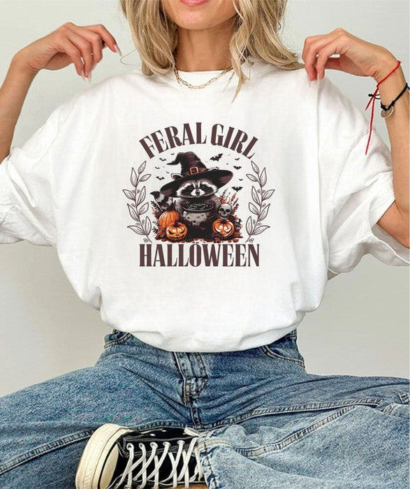 Feral Girl Halloween Graphic Tee