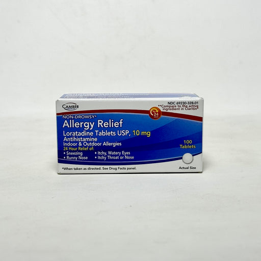 0 Camber Allergy Relief Loratadine 10 Mg 100ct Tablets Health & Beauty Light Gray