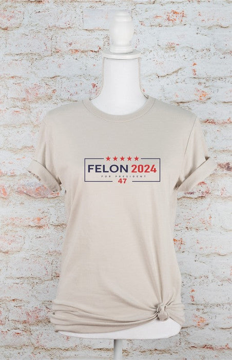 Felon 2024 For President 47 Softstyle Tee