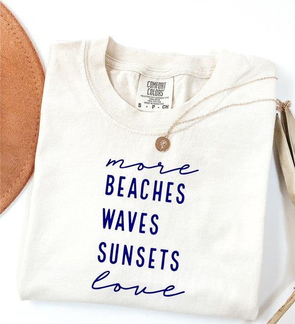 More Beaches Waves Sunsets Love Softstyle Tee