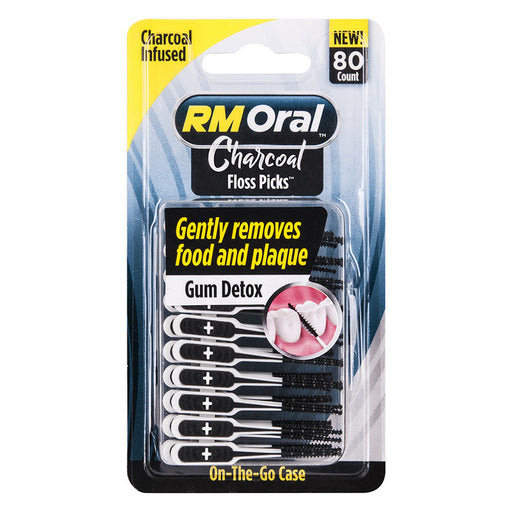 RM Oral RM Oral EZ Floss Picks, Gum Detox, Charcoal Dental Floss