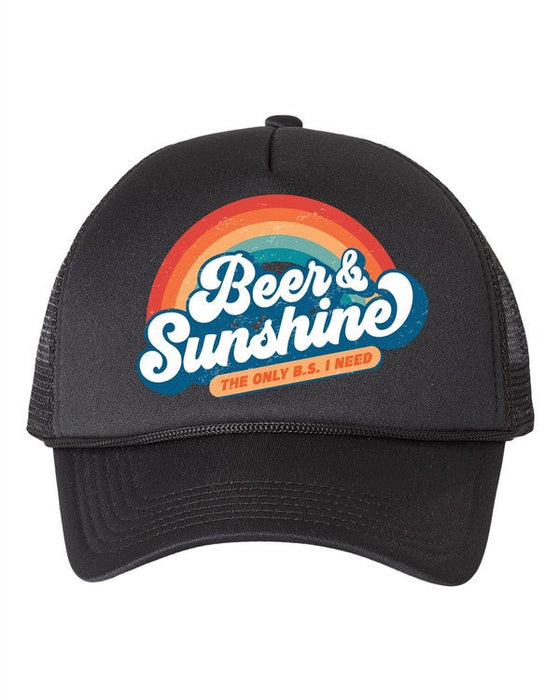 Beer and Sunshine the only bs Foam Trucker Hat